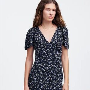 Madewell blue floral maxi dress